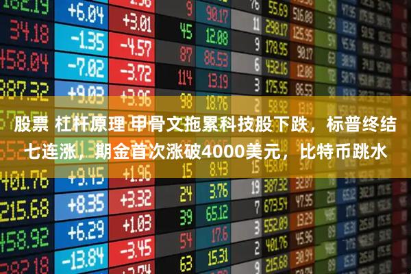 股票 杠杆原理 甲骨文拖累科技股下跌，标普终结七连涨，期金首次涨破4000美元，比特币跳水