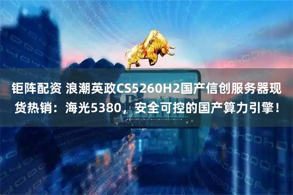 钜阵配资 浪潮英政CS5260H2国产信创服务器现货热销：海光5380，安全可控的国产算力引擎！